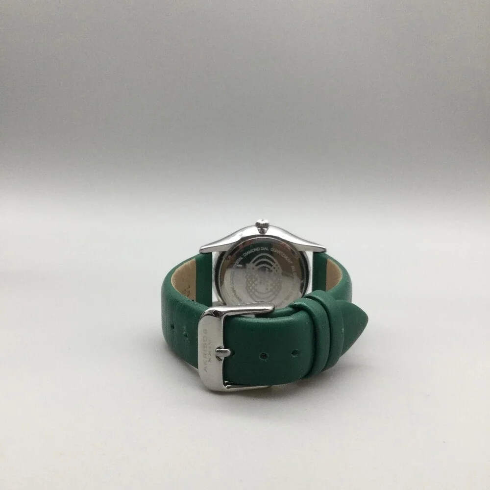 Akribos XXIV Womens Watch 34mm Green Diamond Dial Date Dress New Battery